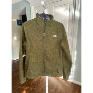 The North Face Olive Green Geometric Softshell Jacket